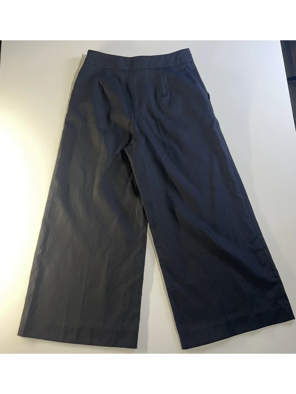 ZARA High Waist Wide Leg Sailor Pants Women’s XS Navy Gold Button Nautical
